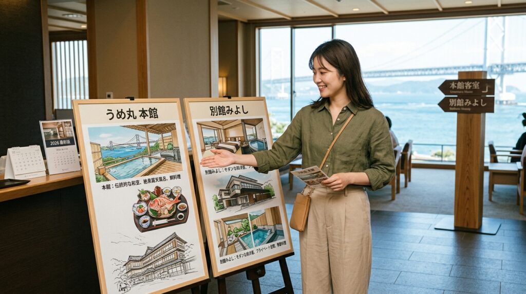 うめ丸の本館と別館の違いは？どっちを選ぶべきか特徴を比較
