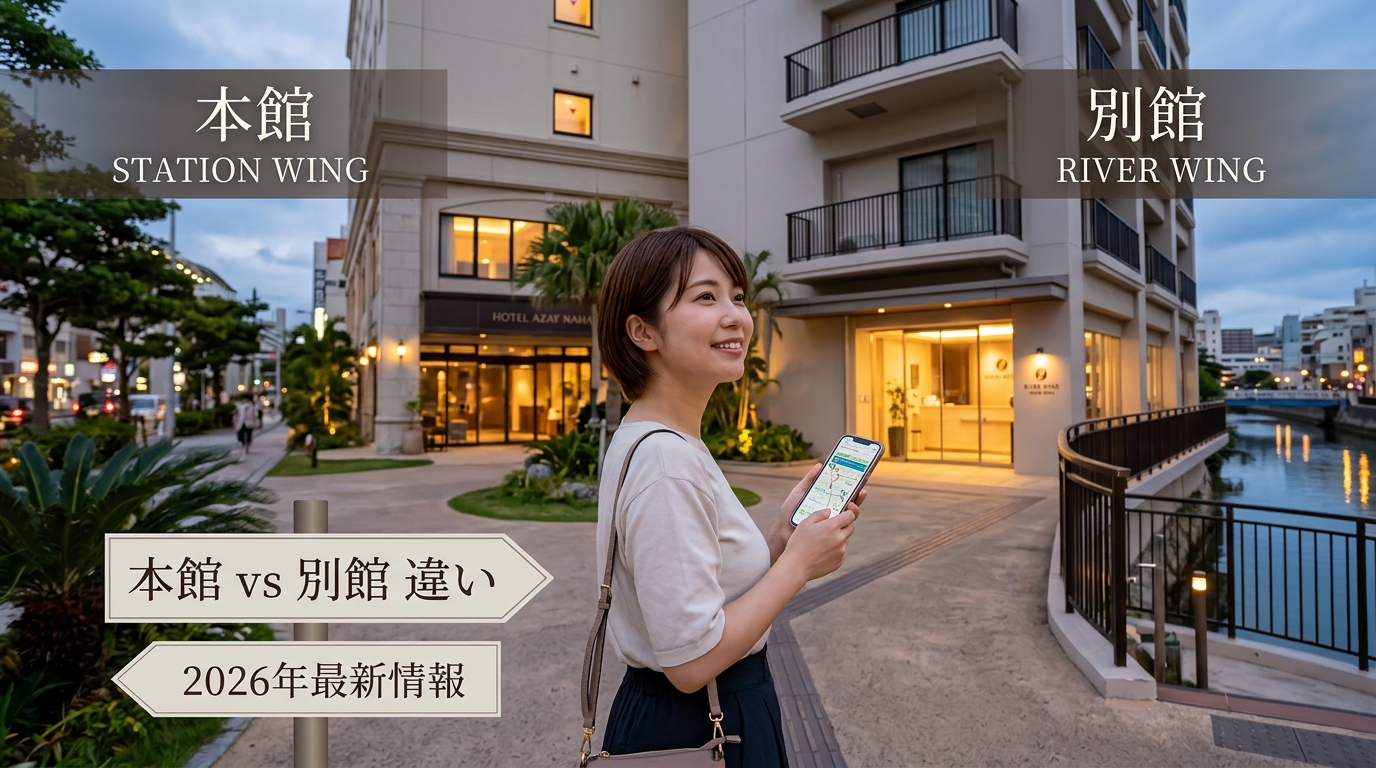 ホテル ア ザット 那覇の本館と別館の違いは?どっちを選ぶべき?