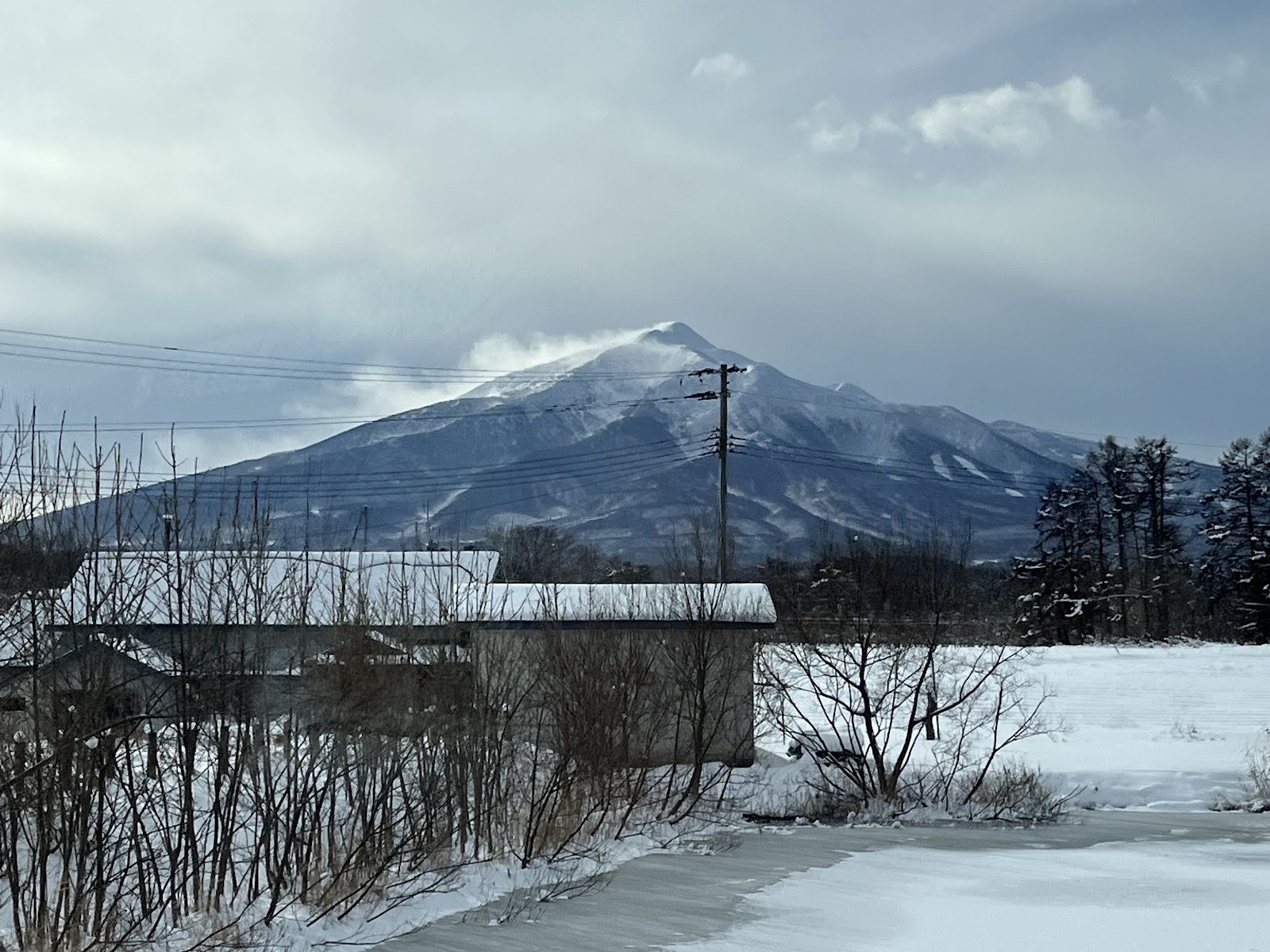 雪に埋もれた弘前の道