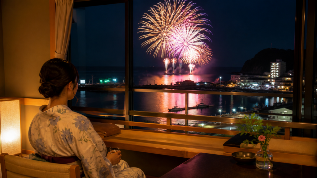 連夜の花火 IN 天津小湊 ホテル