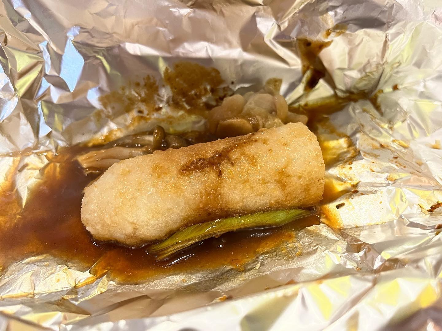きりたんぽのホイル焼き