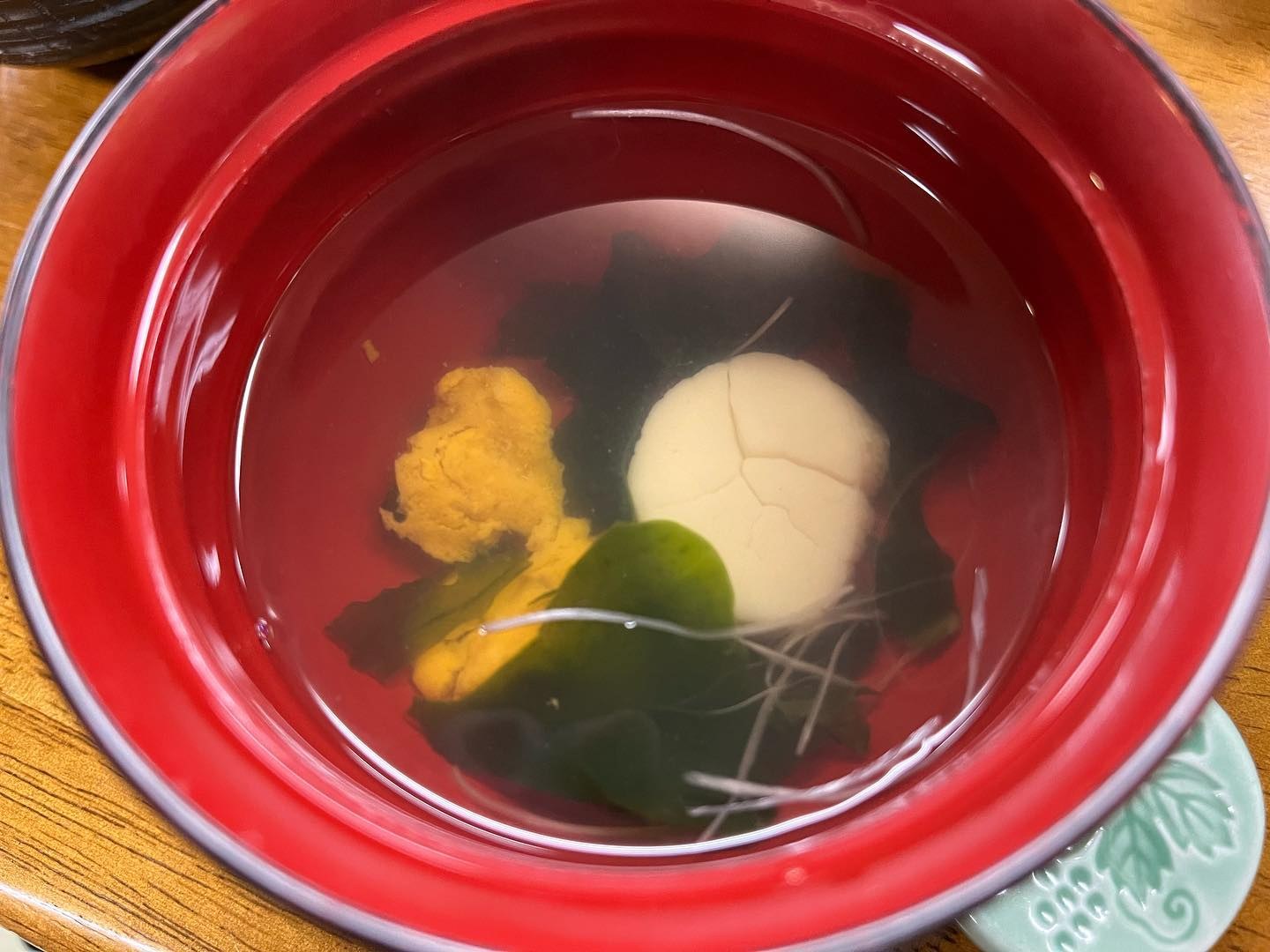 雲丹と帆立のいちご煮仕立て